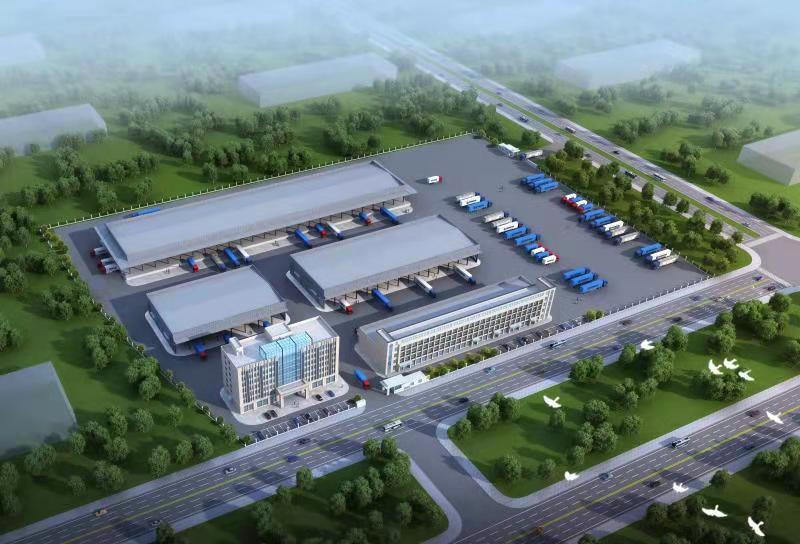 捷順達(dá)物流園項(xiàng)目建設(shè)整體工程，已完成一半